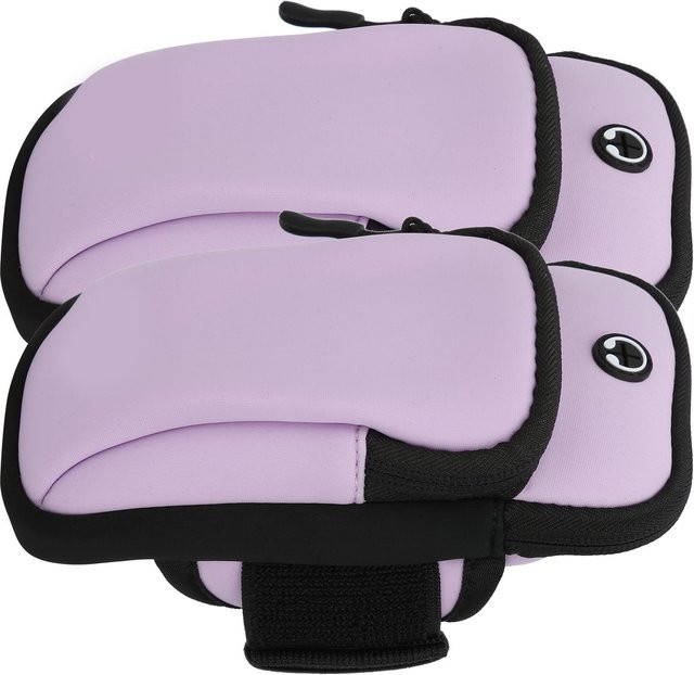 2er-Set Fishine Wasserdichte Stoff Handy-Armtasche für Fitness, Laufen und Yoga in Lila und Grau - Bild 1