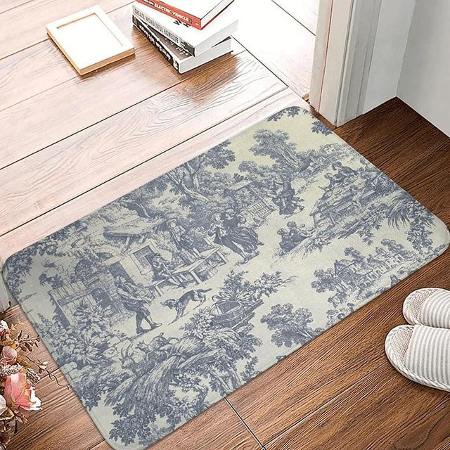 Disney Toile de Jouy Fußmatte mit Karpetti Print, blau, B: 80 cm, T: 50 cm - Bild 1