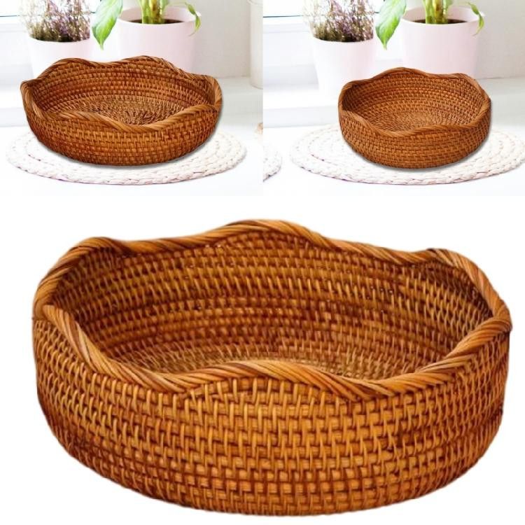 Handgefertigter Obstkorb aus Rattan im Vintage-Design in Titanium für deine Arbeitsplatte - Bild 4