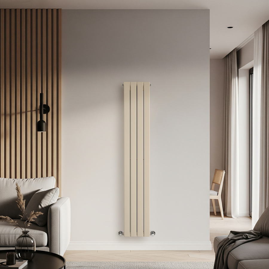 Einlagiger Design-Heizkörper Vertikal von Delta in Braun (Elk Brown), Höhe: 160 cm, Breite: 28 cm - Bild 1