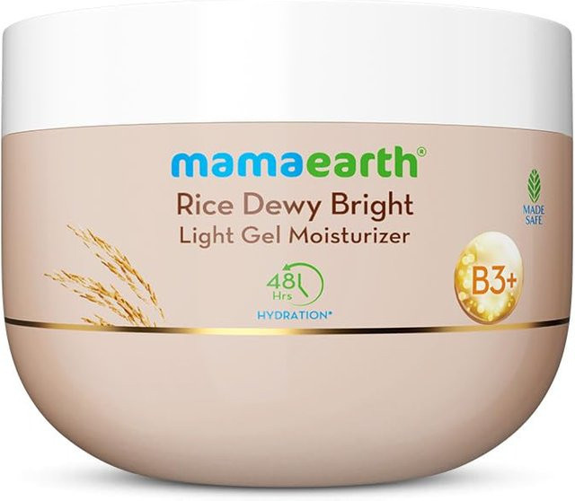 Mamaearth Rice Dewy Bright Gel Feuchtigkeitscreme mit Niacinamid, 200g - Bild 1