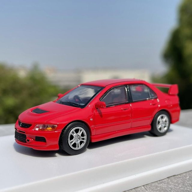 Linyi toy car Mitsubishi Lancer Evolution Evo Ix 9, Sportwagenmodell, 1:64, Metall, ab 14 Jahren - Bild 1
