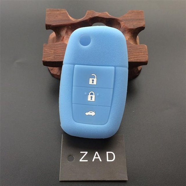 ZAD Silikon Schlüsselhülle für Holden VE Commodore Calais SS SV6 GTS 3 Tasten in Hellblau - Bild 1