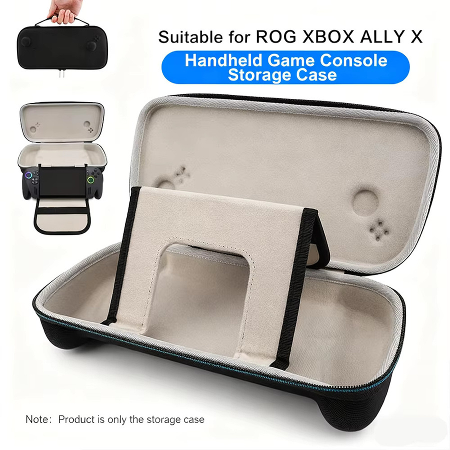 Asus Hartschalen-Aufbewahrungsbox für ROG Ally X und Xbox, tragbarer und wasserabweisender Spielkarten-Organizer in Schwarz - Bild 3