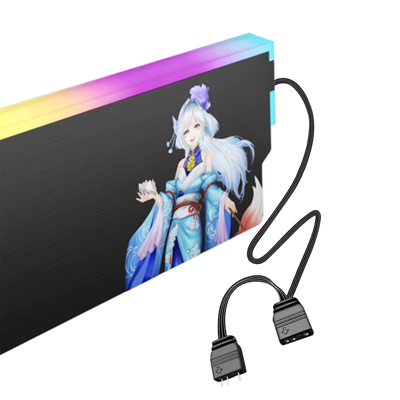 METALFISH DRAM Kühlkörper ARGB 5V-3PIN für DDR3 DDR4 DDR5 Speichermodule in Weiß - Bild 5