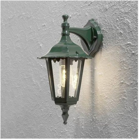 Konstsmide Firenze 7231-600 Außenwandleuchte aus Aluminium in Grün mit E27 Fassung und 60W - Bild 1