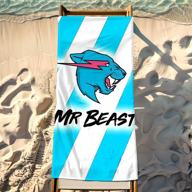B-Beasts Strandhandtuch aus Mikrofaser für Pool und Camping, Mehrfarbig, B/H: 40 x 70 cm - Bild 1