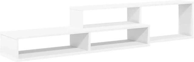 vidaXL Wand-TV-Stand aus Holzwerkstoff in Weiß, Modernes Design für dein Wohnzimmer, B/T/H: 150 x 25 x 28,5 cm - Bild 1
