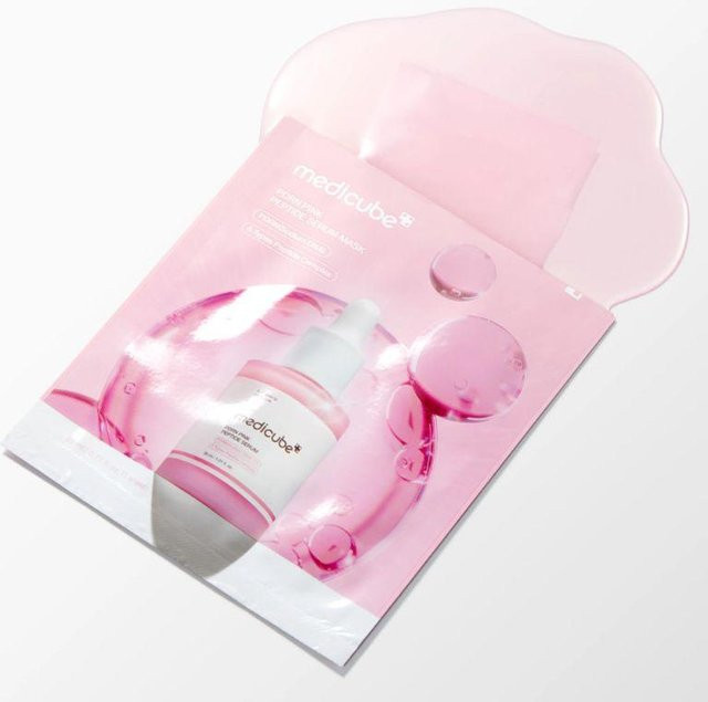 Medicube PDRN Pink Peptide Ampullenmaske, Serum, 10 Blätter - Bild 1
