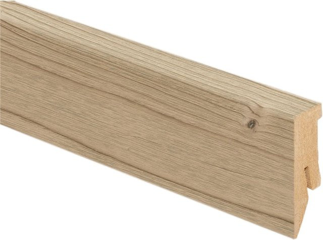 Kaindl Sockelleiste Eiche Natur braun aus Massivholz Höhe: 5,0 cm, Tiefe: 1,8 cm, Länge: 260 cm - Bild 1