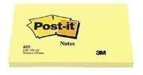 Post-It Haftnotizen 655M Gelb, 100 Blätter, B: 7,6 cm, H: 12,7 cm - Bild 1