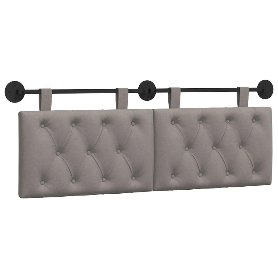 vidaXL Wandmontiertes Polsterpaneel in Taupe, B/H/T: 150 x 55 x 7 cm - Bild 2