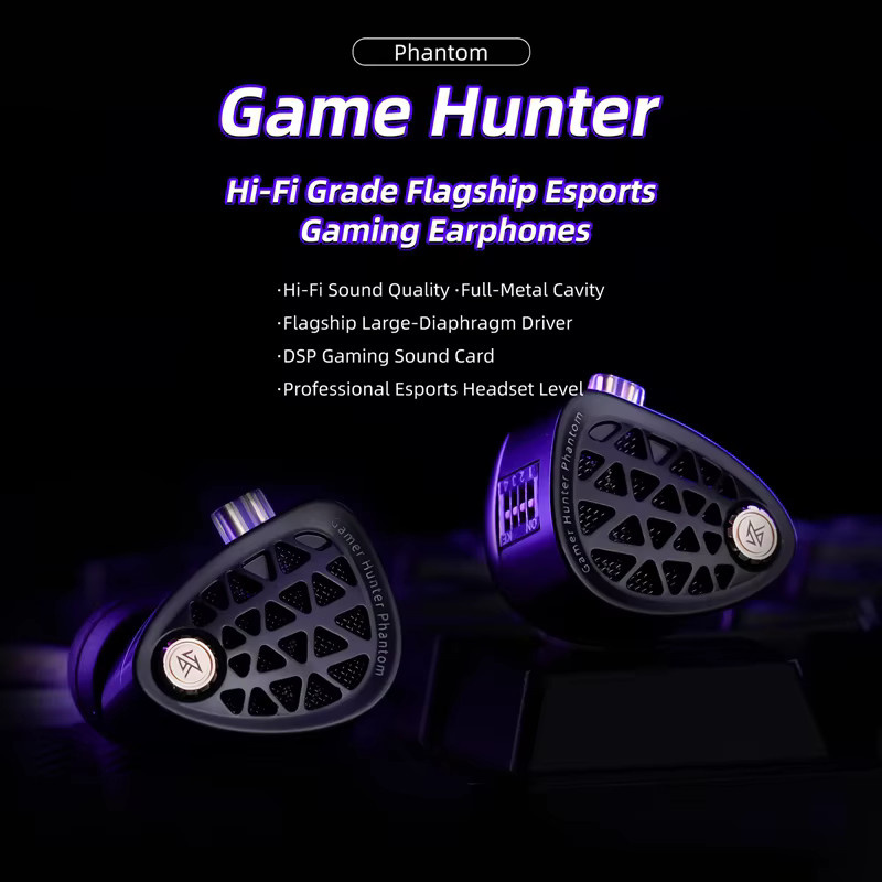 KZ Phantom Hi-Fi Gaming In-Ear Kopfhörer mit versilbertem Dual-Parallel-Kabel in Schwarz und Silber - Bild 3