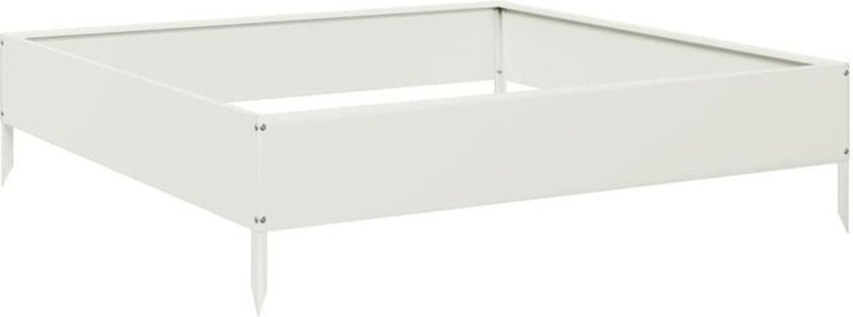 Vidaxl Hochbeet aus Stahl in Weiß, B/T/H: 100 x 100 x 26 cm - Bild 1
