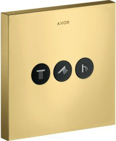 Hansgrohe ShowerSelect UP-Vtl Fertigmontageset mit 3 Ventilen, eckig, Gold Optik - Bild 1