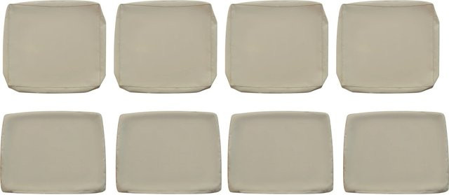 4-teiliges Rückenkissen-Bezug-Set für Lounge-Set Lakewood in Hellbeige aus Polyester - Bild 1