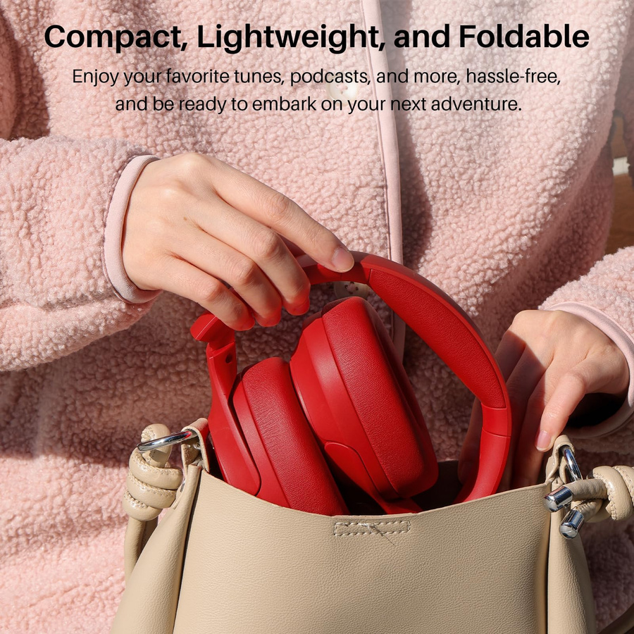 TOZO HT2 Kabellose Bluetooth Kopfhörer mit Geräuschunterdrückung und EQ in Rot - Bild 4