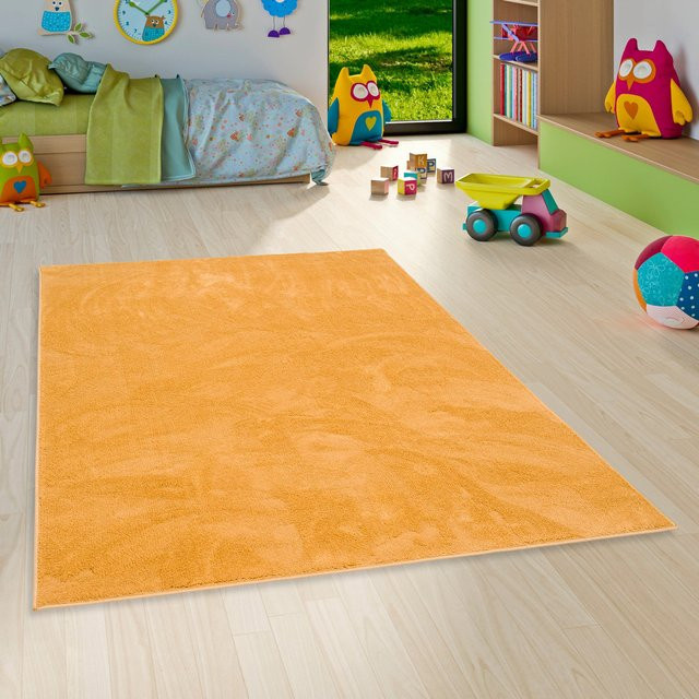 Pergamon Hochflor Langflor Teppich Melia Kids Gelb Super Soft aus Polyester - Bild 1