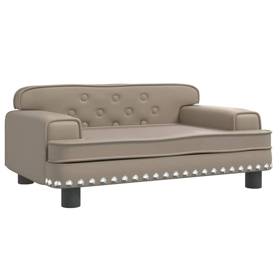 vidaXL Hundebett Sofa aus Kunstleder in Braun, B/T/H: 70 x 45 x 30 cm - Bild 2