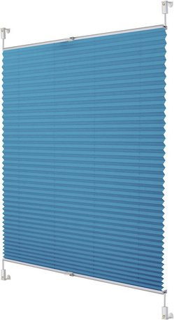 Lichtblick Plissee Klemmfix verspannt blau B: 95 cm, H: 130 cm - Bild 1