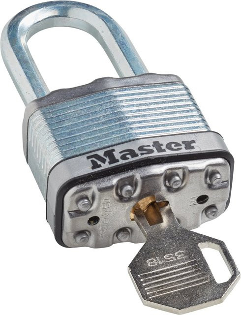 Master Lock Vorhängeschloss Excell M1EURDLF aus laminiertem Stahl in Grau und Silber - Bild 1