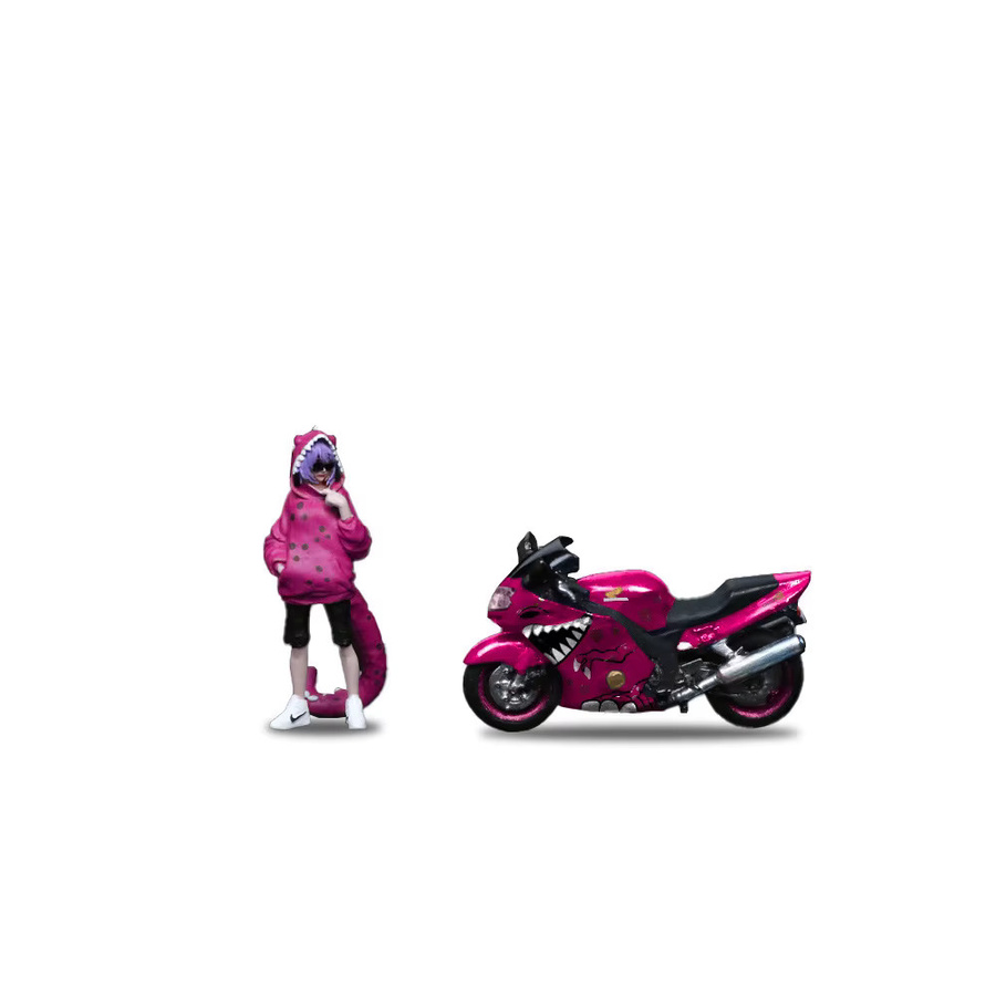 MoreArt CBR1100XX Pink Dragon, Motorrad-Figur, 1:64, Pink - Bild 3