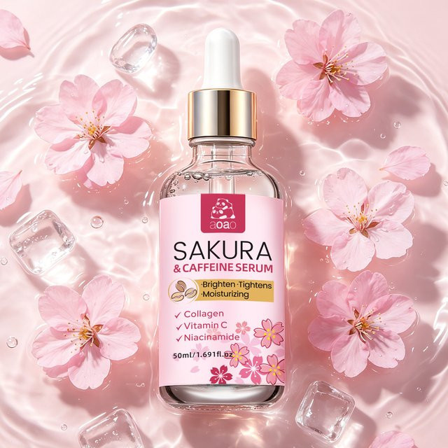 aoao Sakura-Essenz Augen Serum, Niacinamid, Vitamin C, Unisex - Bild 1