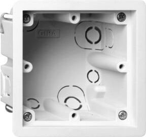 Gira Gerätedose 1-fach flush weiß für den Einbau - Bild 1