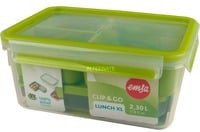 EMSA CLIP & GO Lunchbox XL in Grün und Transparent - Bild 1