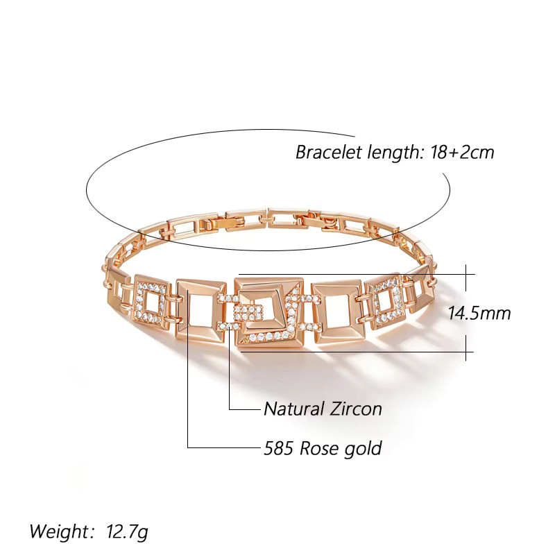 Kinel Armband 585 Gold, Roségold, Zirkonia, Damen, ethnisch - Bild 2