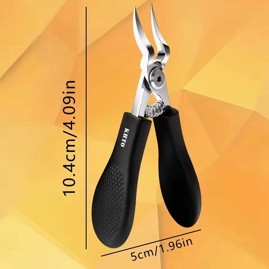 KHTO Nagelknipser mit gezahnter Klinge, Schwarz, Unisex - Bild 5