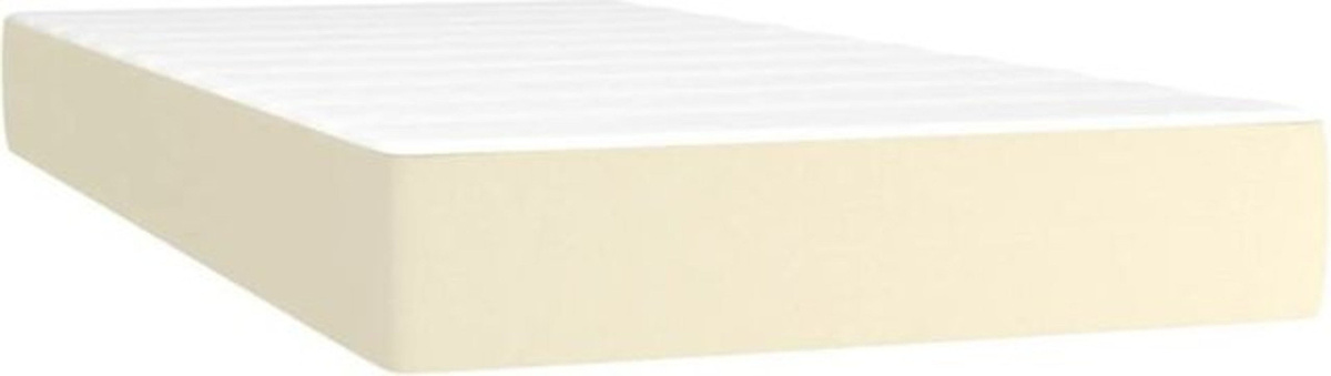 Taschenfederkernmatratze vidaxl in Creme mit Kunstleder Bezug B/T/H: 80 x 200 x 20 cm - Bild 1
