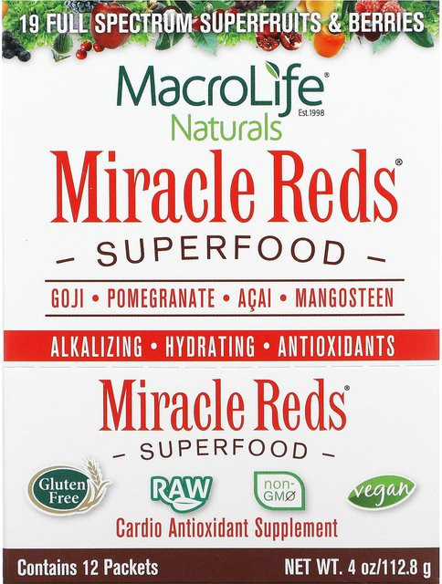 Macrolife Naturals Miracle Reds Superfood 12 x 9,5 g - Bild 1