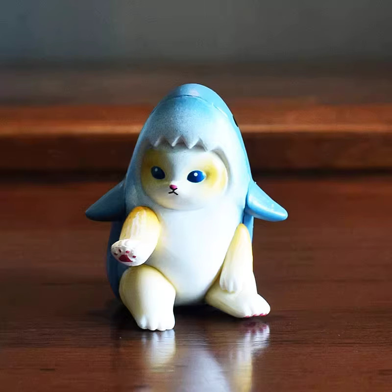 Mofusand Shark Cat Actionfigur, Blind Box - Bild 3