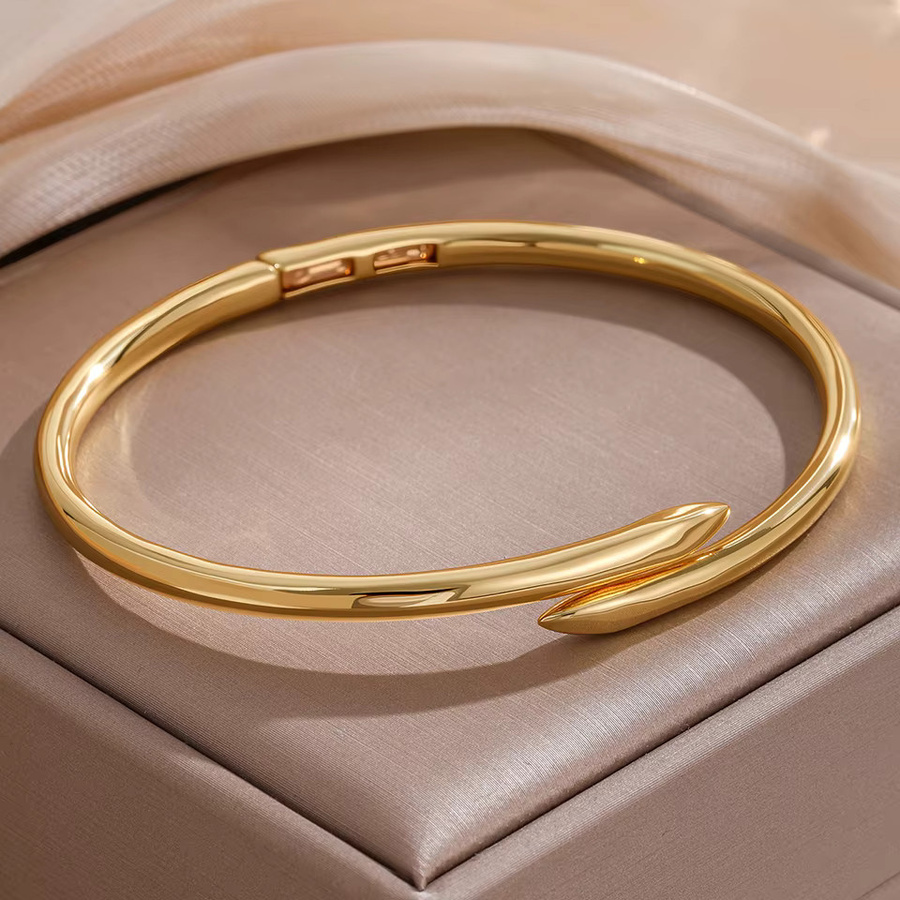 Yupsk Armband Edelstahl, konisch, doppeltes Nagelköpfchen, Damen und Herren - Bild 3