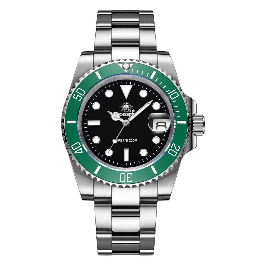 ADDIESDIVE Armbanduhr, Quarz, Edelstahl, Keramiklünette, Herren, Schwarz - Bild 5