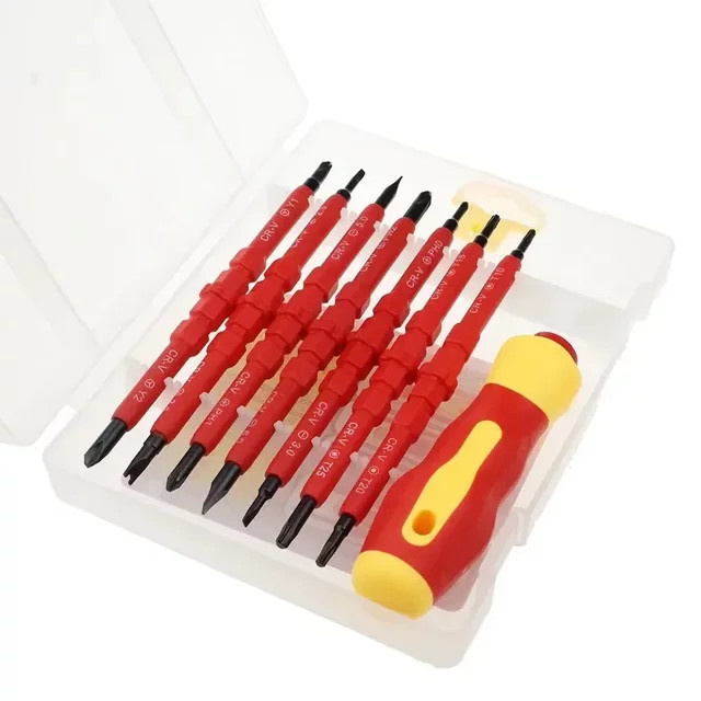 Doppelseitiges magnetisches Schraubendreher-Set mit 7 austauschbaren Köpfen für elektrische Reparaturen und Wartungsaufgaben - Bild 1