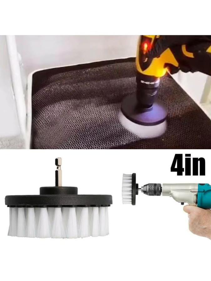 DAZZLEEX 4-Zoll Soft-Bohrbürste als elektrische Polierbürste und Schrubber für die Reinigung von Teppich und Glas aus Kunststoff - Bild 5