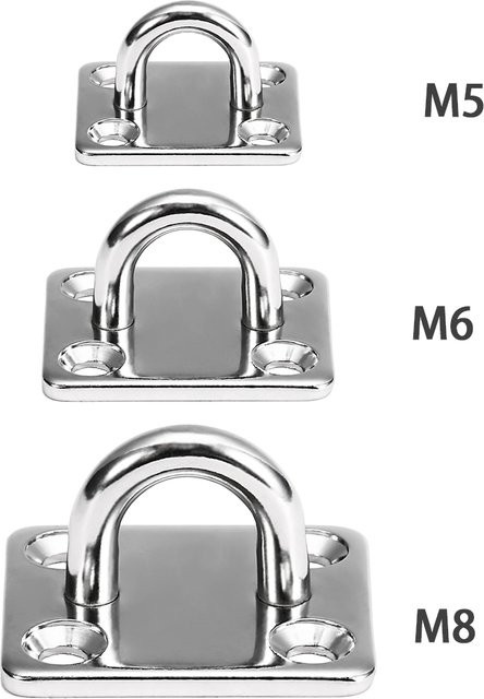 Lekefever U-förmiger Deckenhaken aus Edelstahl 304 in Silber für Yoga-Hängematten - Bild 1