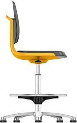 Arbeitsdrehstuhl Labsit von Bimos in Orange mit Integralschaum und Gleitern, B/T/H: 45,0 x 42,0 x 52,0-77,0 cm - Bild 1