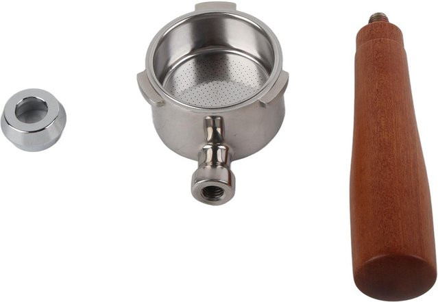 Bodenloser Siebträger aus Zinklegierung in Braun für deine DeLonghi ECP3420 Kaffeemaschine, 51mm Kaffeefilterhalter - Bild 1