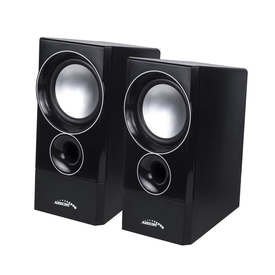 Audiocore AC910 Bluetooth-Lautsprecherset 2.1 in Schwarz mit FM-Radio, TF-Karteneingang, AUX und USB-Stromversorgung - Bild 3
