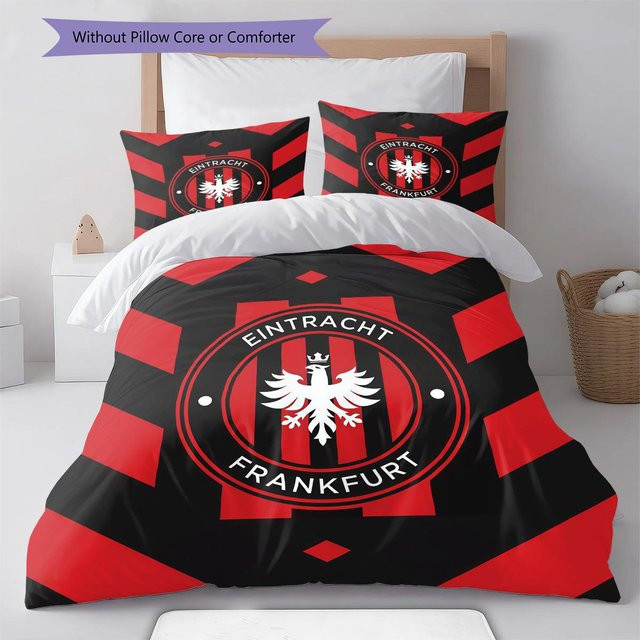 SGE Bettwäsche Set mit grafischem Muster in Rot, bestehend aus 1 Bettbezug und 2 Kissenbezügen, B/H: 135 x 200 cm - Bild 1