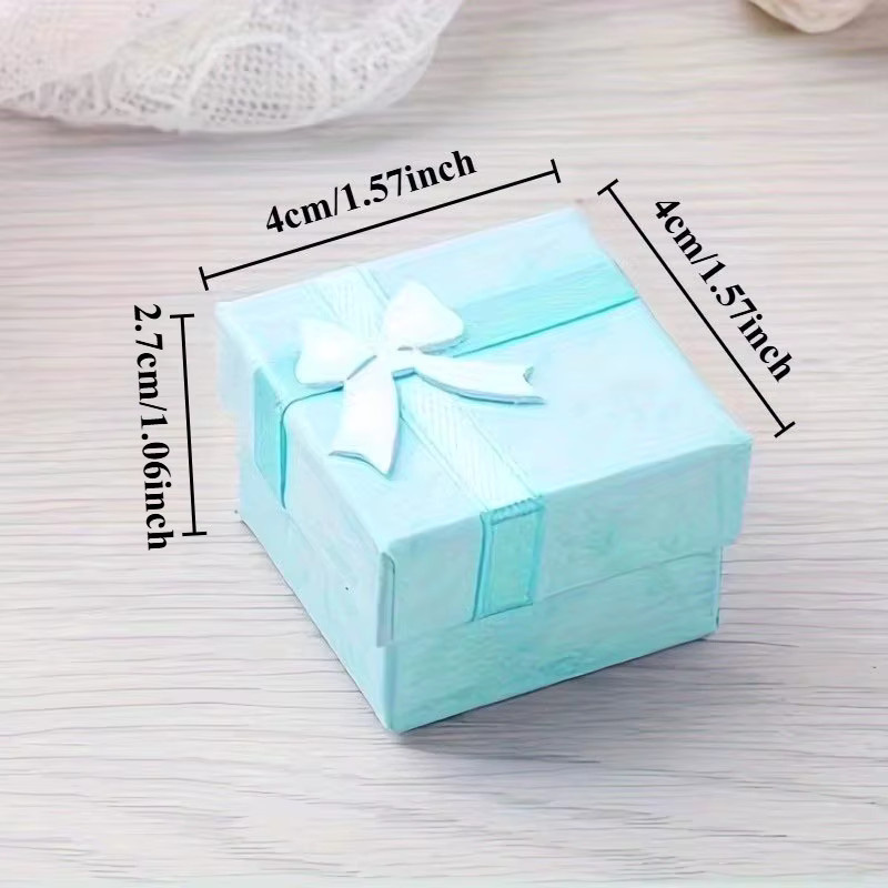 Mehrfarbige Ring-Geschenkboxen aus Papier für Schmuck wie Ohrringe, Anhänger und Halsketten, 12 Stück - Bild 2
