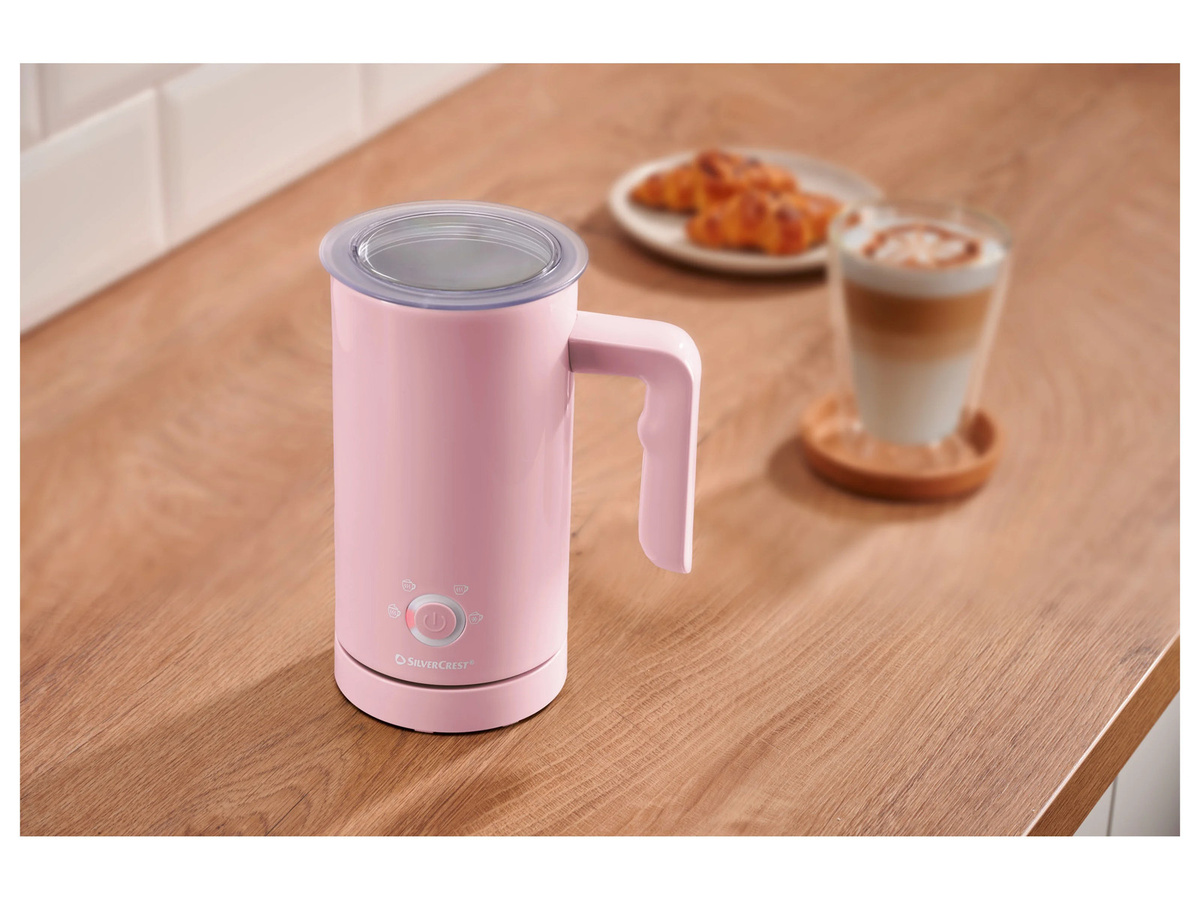 SILVERCREST Milchaufschäumer elektrisch in Pink mit Edelstahl- und Silikonkomponenten - Bild 2