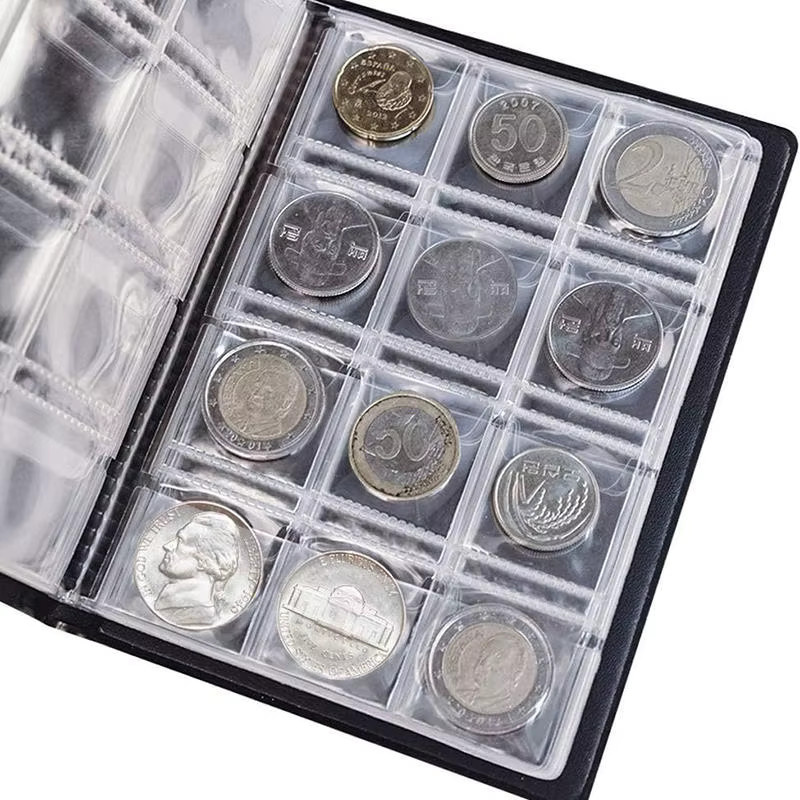 Schwarzer Münzalbum-Halter aus Kunststoff mit 120, 150 oder 240 Taschen zur Organisation deiner Münzsammlung - Bild 2
