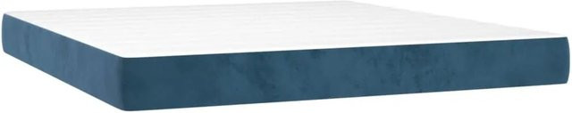 vidaXL Taschenfederkernmatratze aus Samt in Dunkelblau, B: 180 cm, T: 200 cm, H: 20 cm - Bild 1