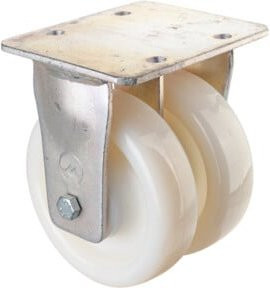 BS Schwerlastdoppelrolle S110.B15.160 aus Kunststoff in Weiß - Bild 1