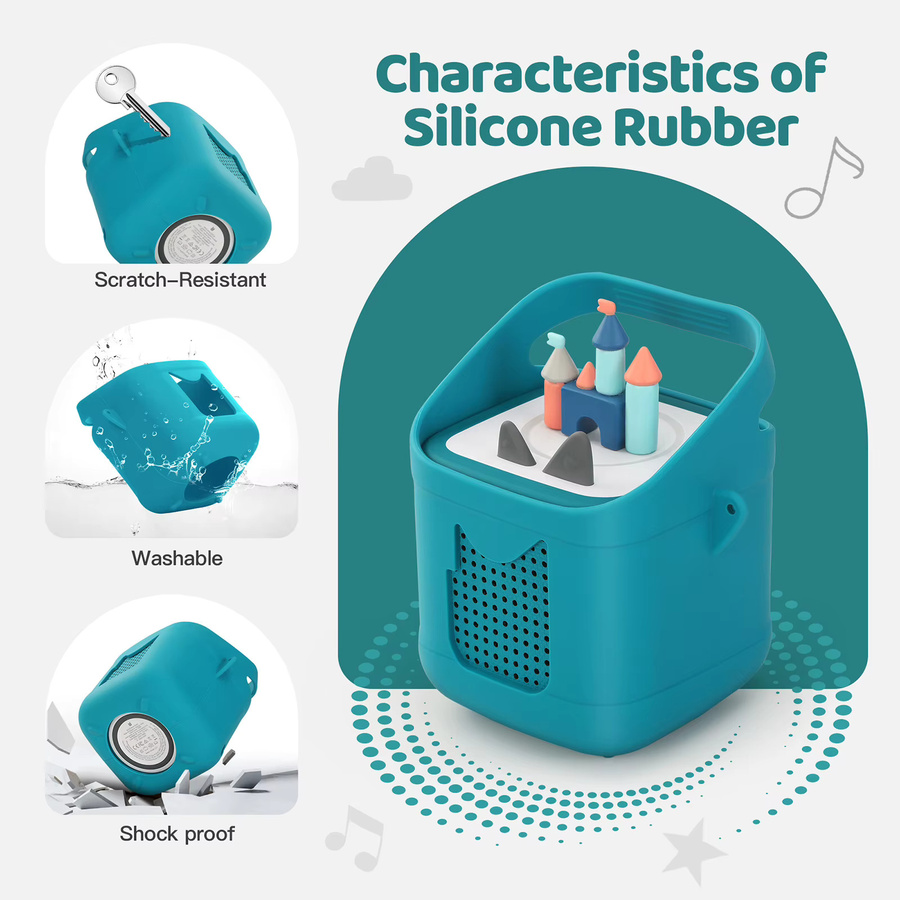 ALLOET Silikon Schutzhülle für Toniebox 1 und Toniebox 2 Audio-Player mit Griff in Blau - Bild 4