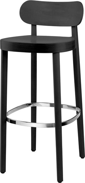 Thonet Barhocker 118 Mh Mht aus Buche in Schwarz gebeizt - Bild 1